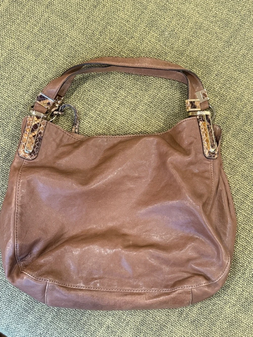 *Michael Kors Tan Leather Matilda Slim Satchel Shoulder Bag - Picture 4 of 9
